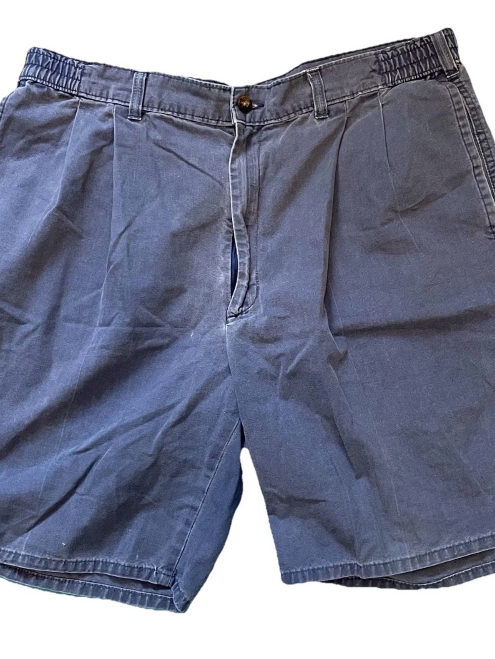 Savane womens Navy Pleated Cotton Shorts size 9